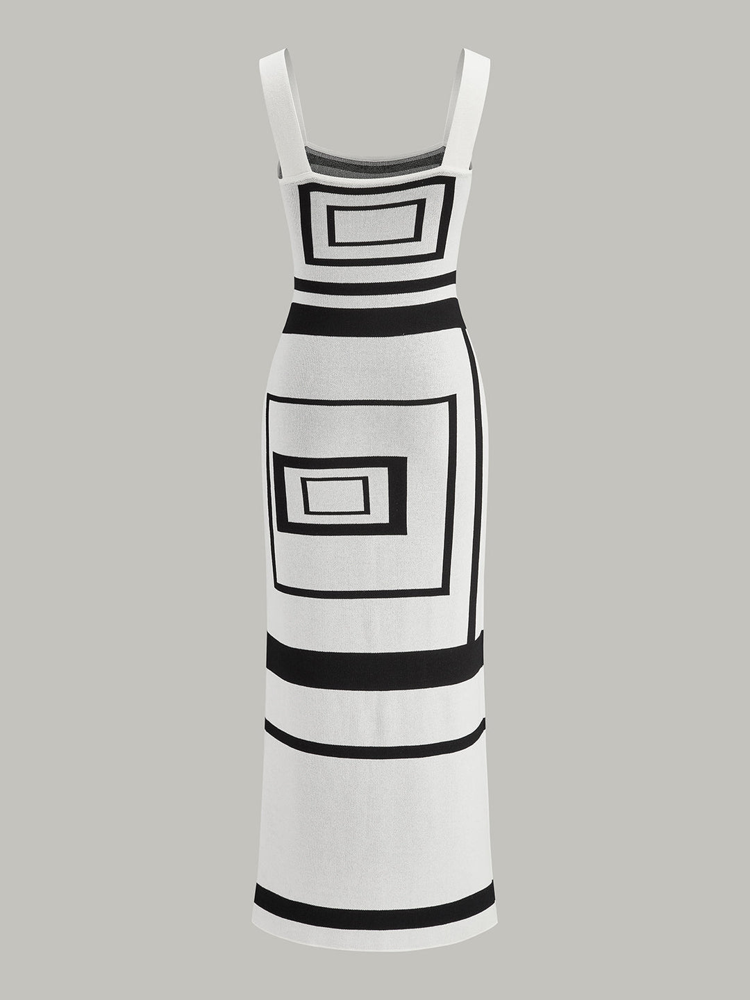 Geometric Panel Square Neck Sweater Dress  Liora Lane Boutique Sweater Dresses