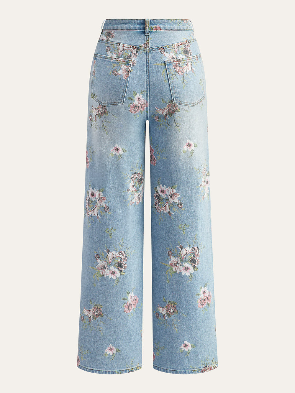 Floral Print Mid-Waist Denim Pants  Liora Lane Boutique Jeans