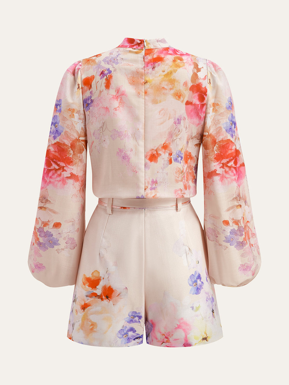 Watercolor Floral Belted Shorts Set  Liora Lane Boutique Short Sets