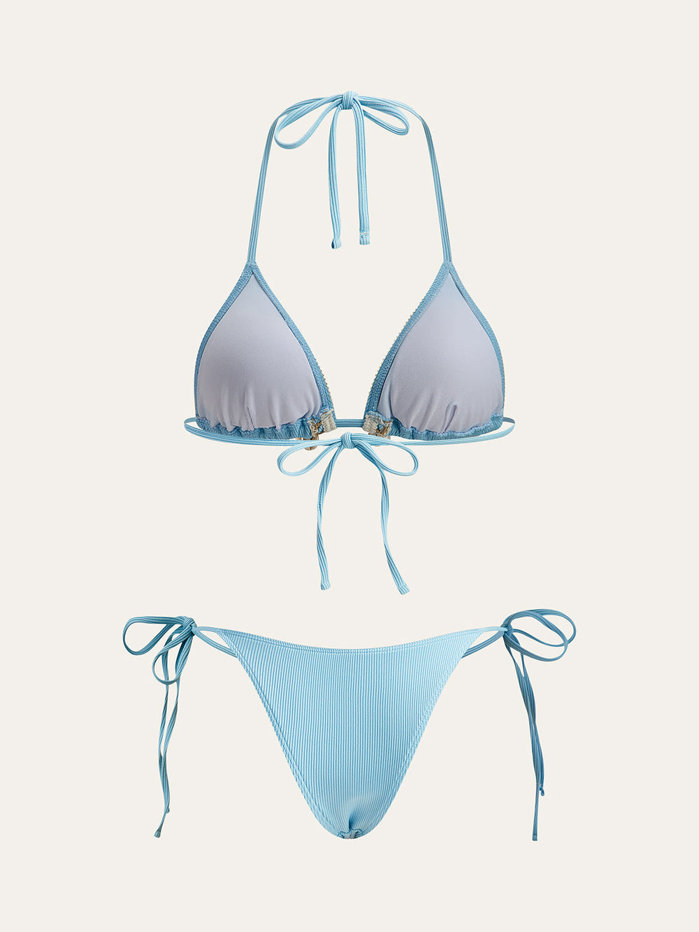 Shell Charm Trim Tie Bikini Set  Liora Lane Boutique Bikini Sets