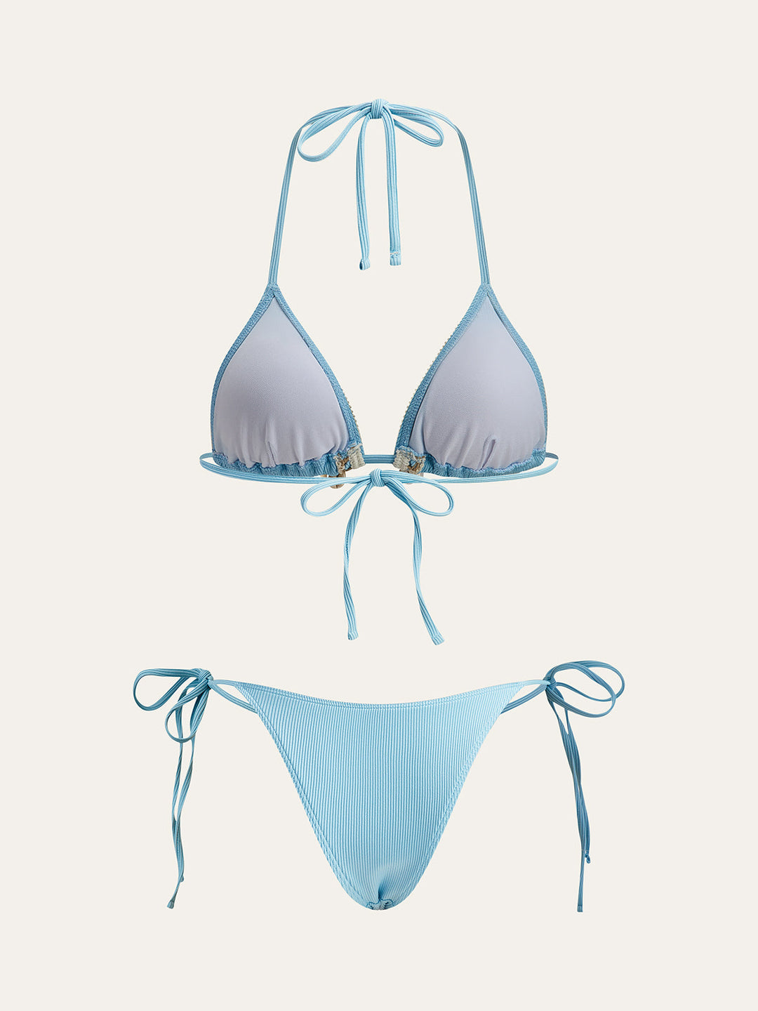 Shell Charm Trim Tie Bikini Set  Liora Lane Boutique Bikini Sets