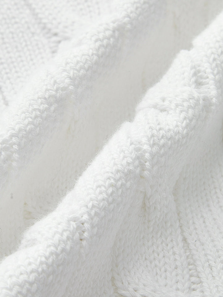 Cotton Denim Collar Knit Top  Liora Lane Boutique Sweaters