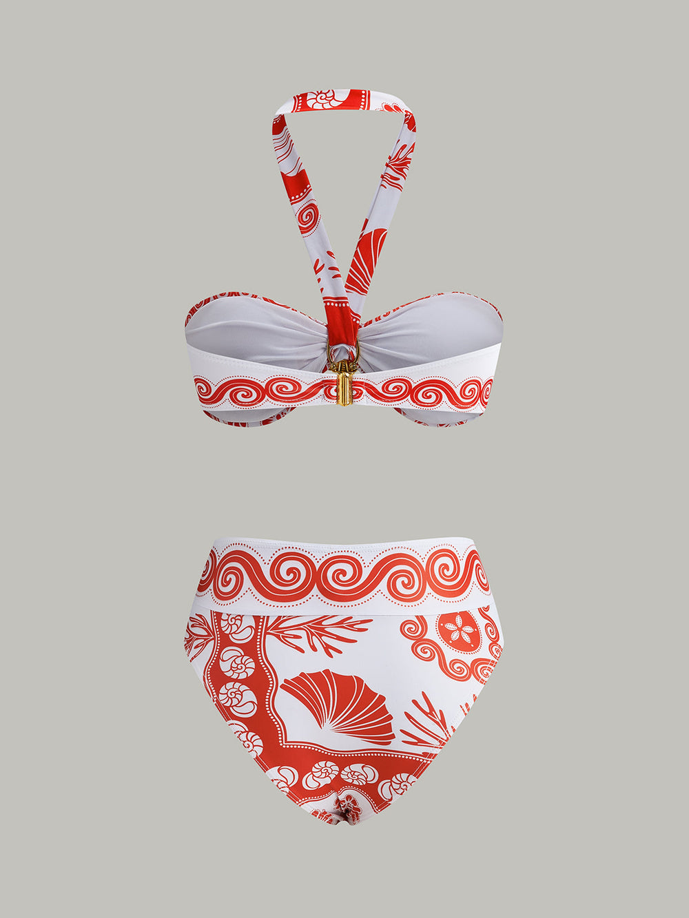 Halter Neck Print Bikini Set  Liora Lane Boutique Bikini Sets