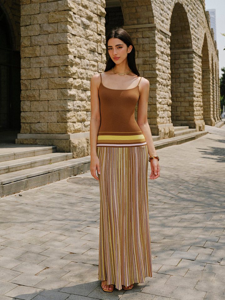 Striped Knit Cami Dress  Liora Lane Boutique Sweater Dresses