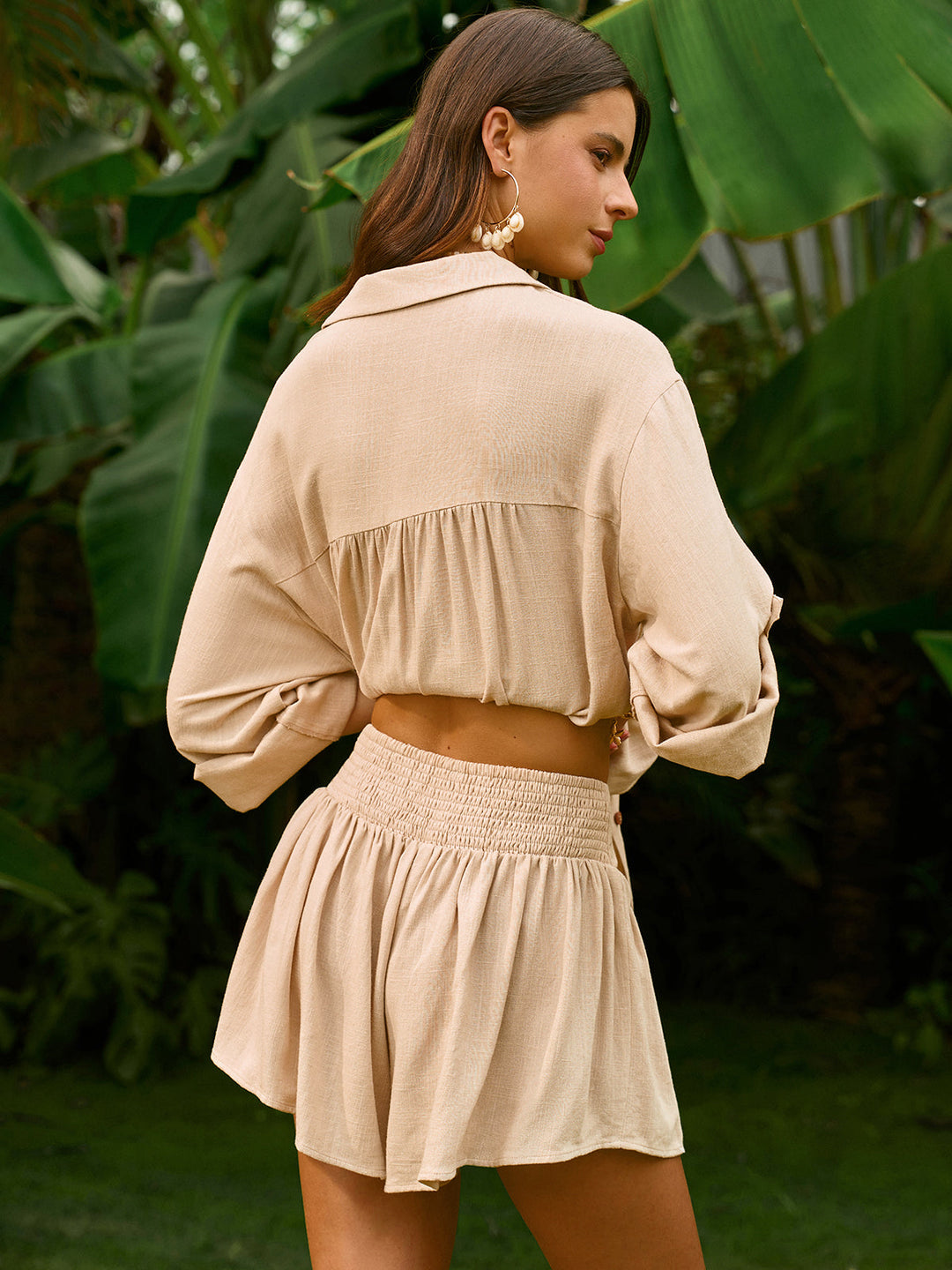 Embroidered Detail Shorts Set  Liora Lane Boutique Short Sets