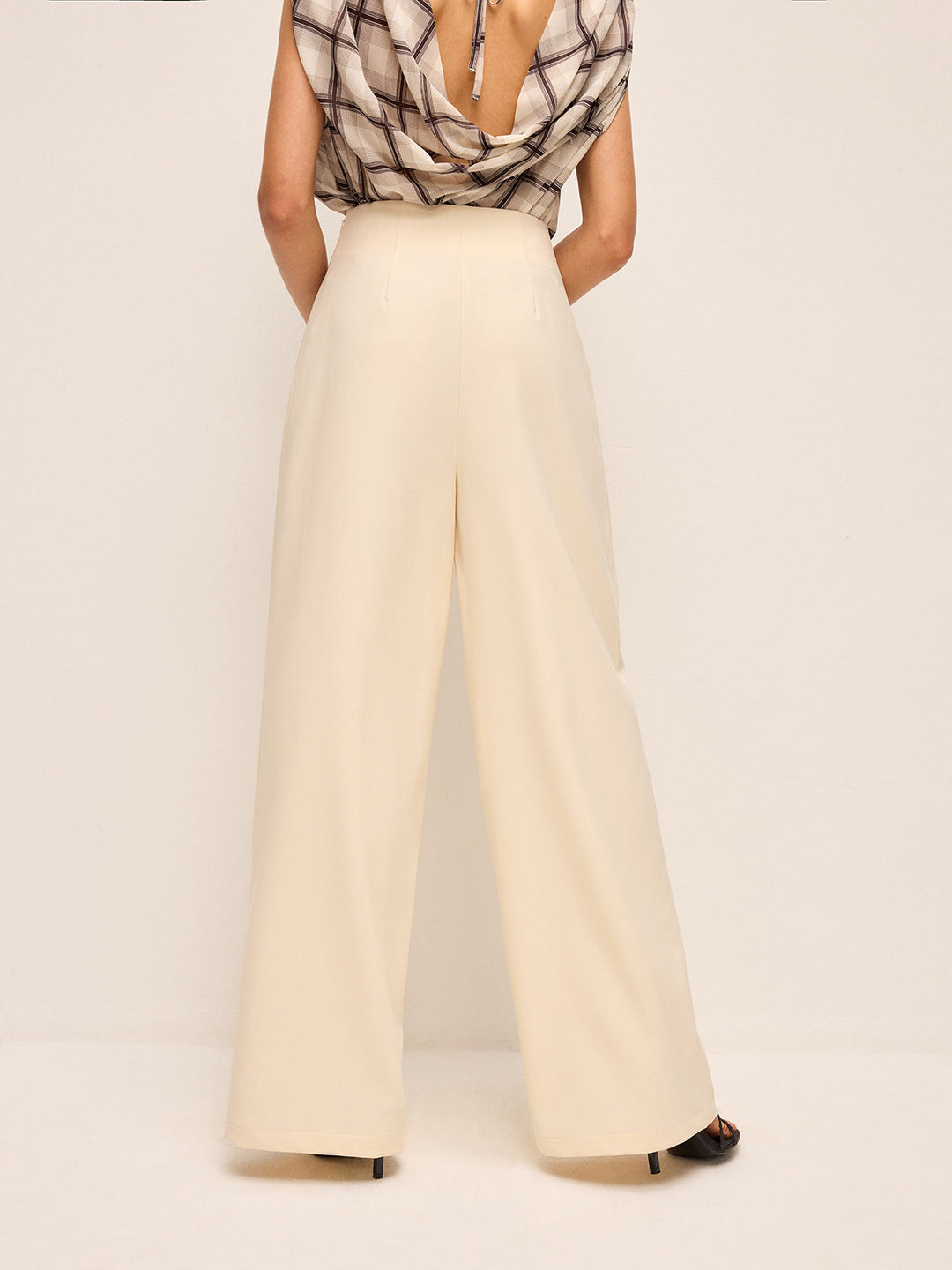Mid-Waisted Wide-Leg Pants With Belted Detail  Liora Lane Boutique Pants