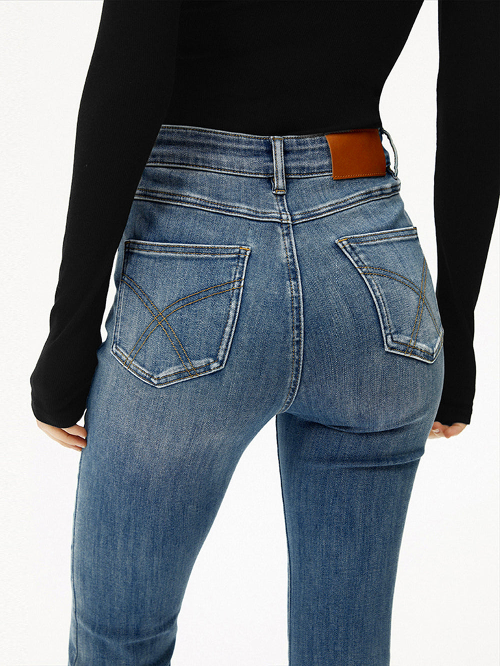High-Waist Denim Bootcut Jeans  Liora Lane Boutique Jeans