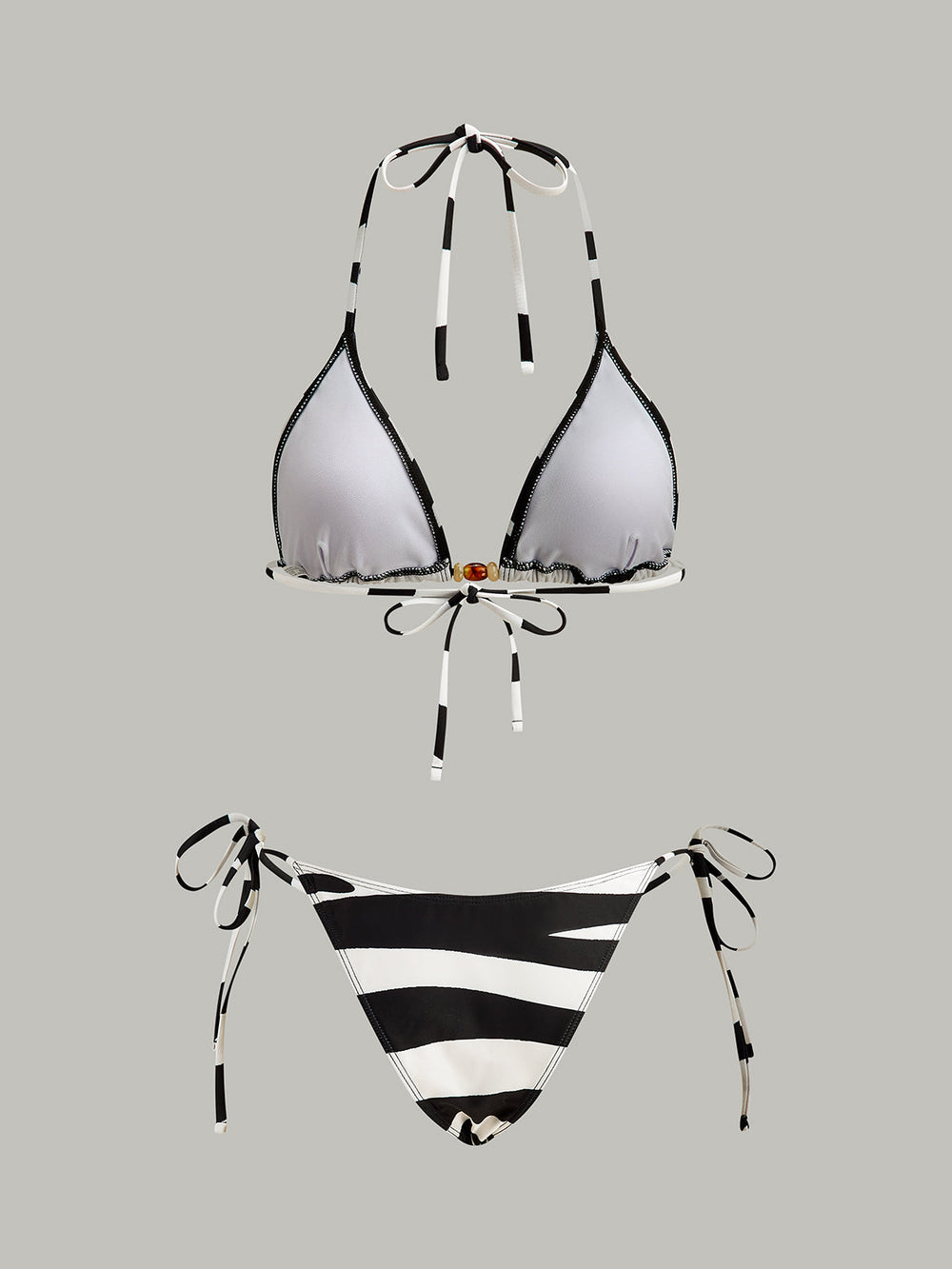 Striped Triangle Bikini Set  Liora Lane Boutique Bikini Sets