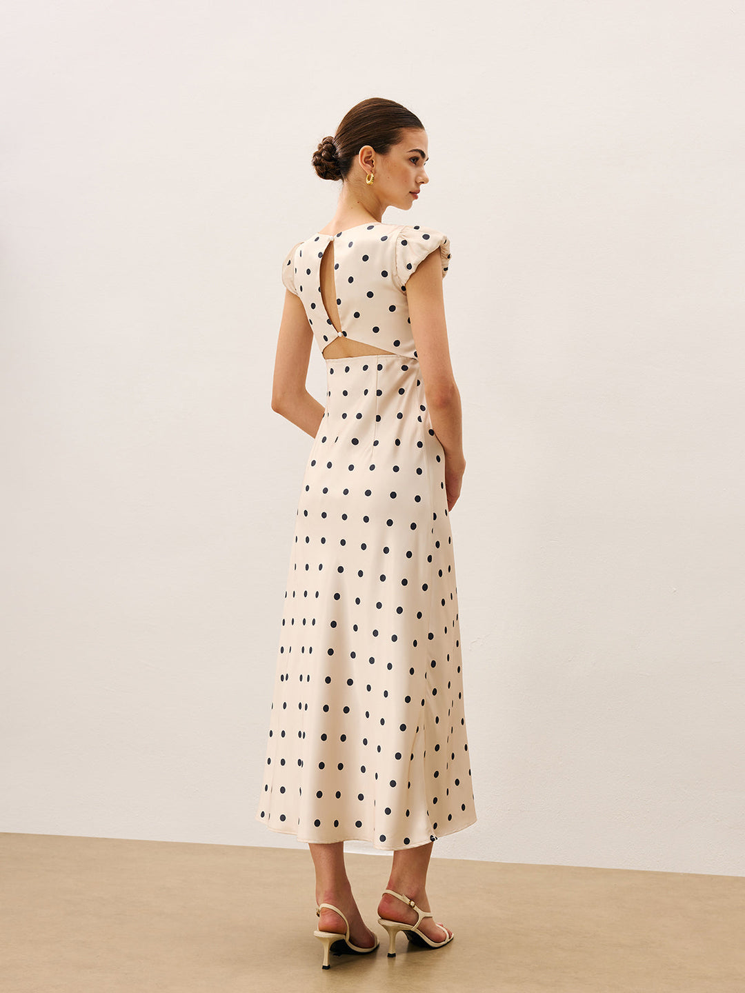 Lace Trim Polka Dot Dress  Liora Lane Boutique Dresses