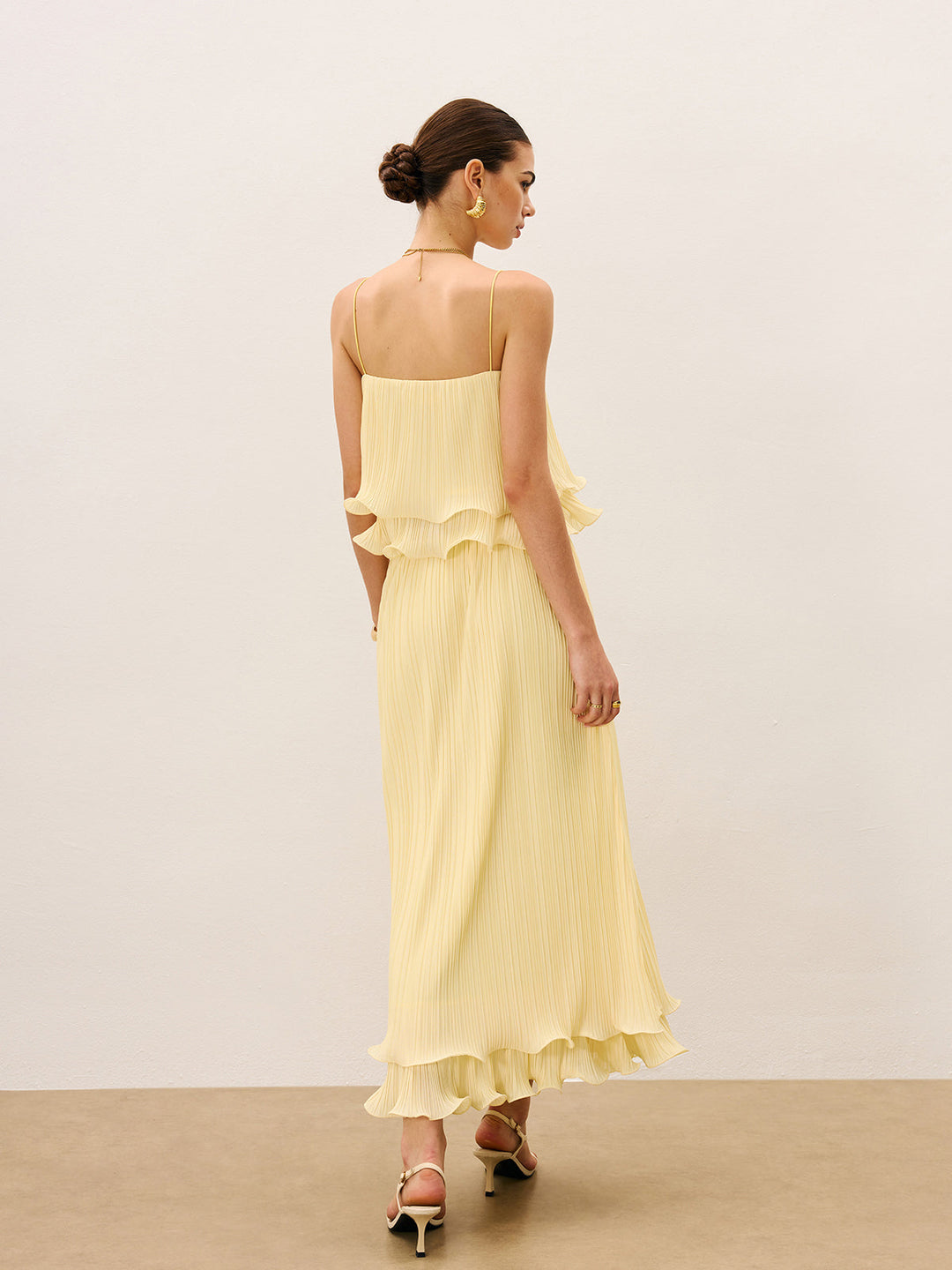 Pleated Layered Ruffle Skirt Set  Liora Lane Boutique Skirt Sets