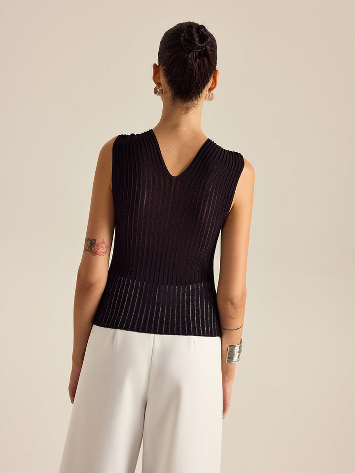 Pleated Knit Twist-Front Top  Liora Lane Boutique Knit Tops