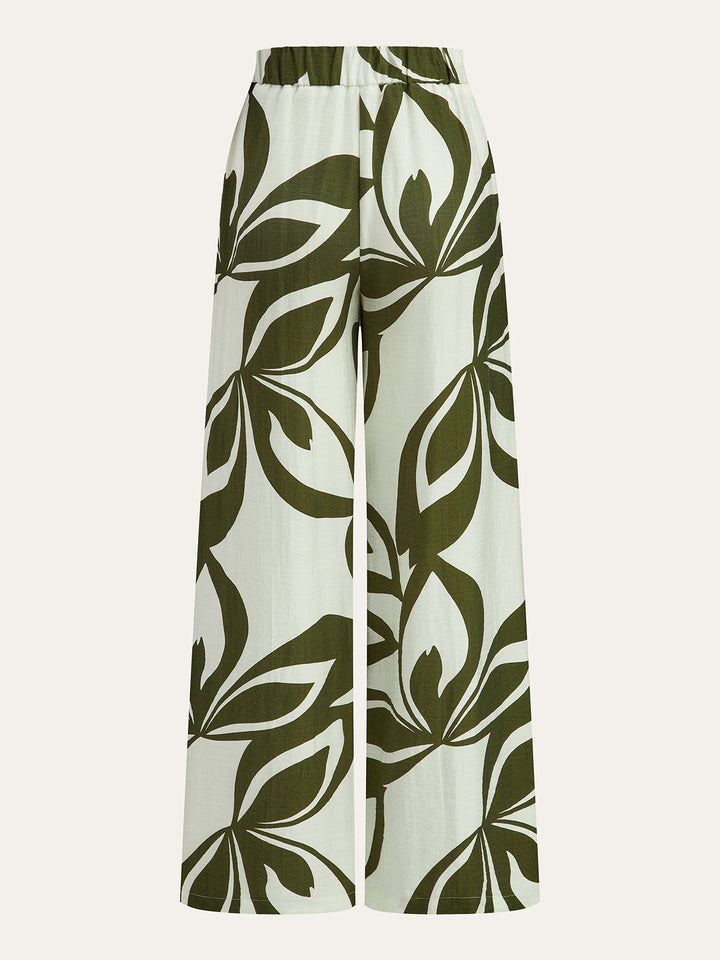 Floral Print Wide-Leg Pants  Liora Lane Boutique Pants