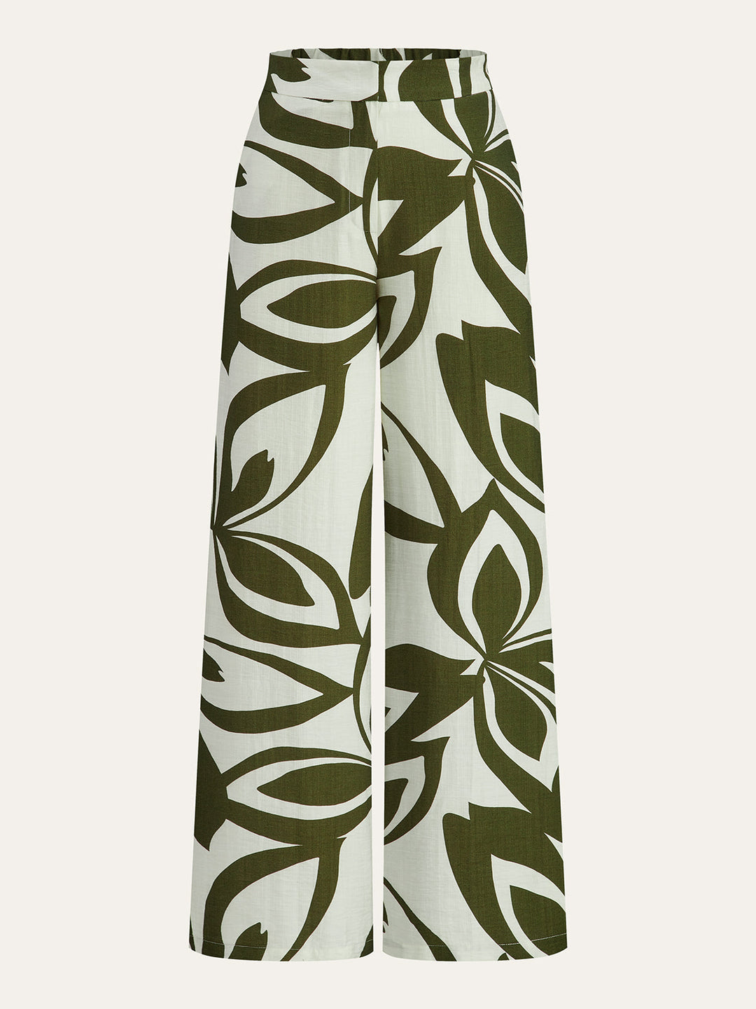 Floral Print Wide-Leg Pants  Liora Lane Boutique Pants Green / XL 29.00