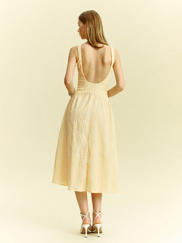 Textured Sleeveless Midi Dress  Liora Lane Boutique Dresses