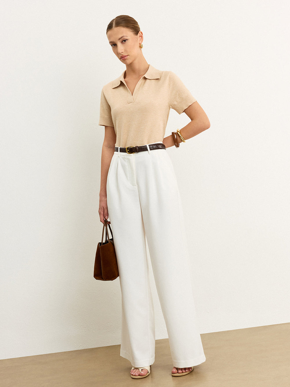 Knit Polo Top  Liora Lane Boutique Knit Tops