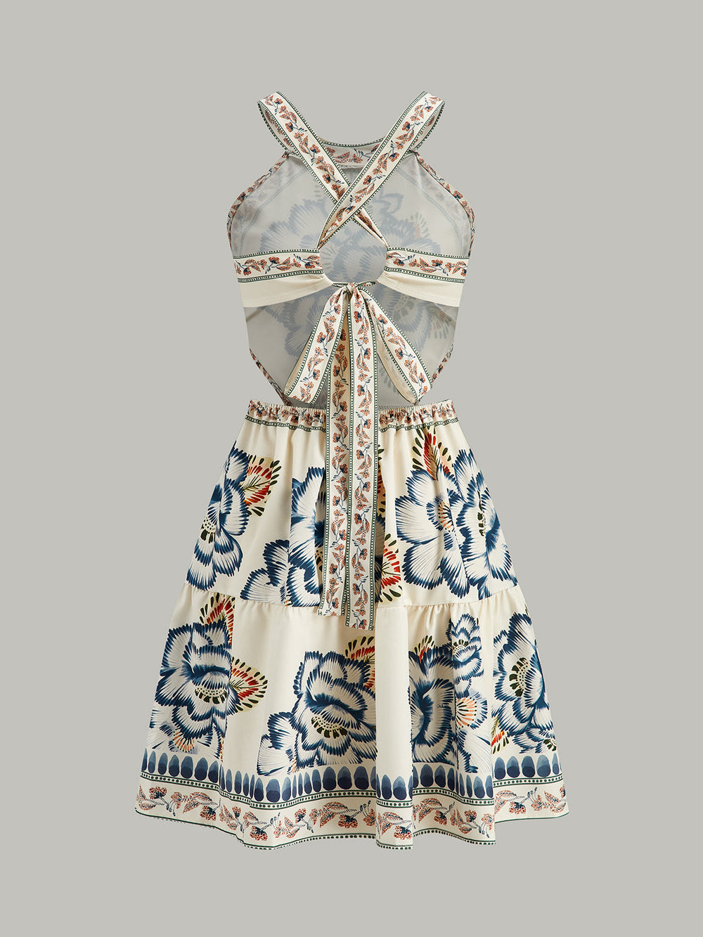 Floral Print Backless Dress  Liora Lane Boutique Dresses