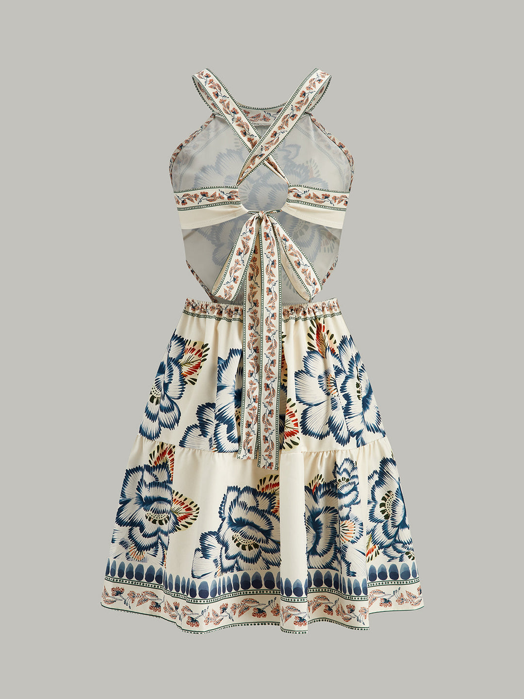 Floral Print Backless Dress  Liora Lane Boutique Dresses