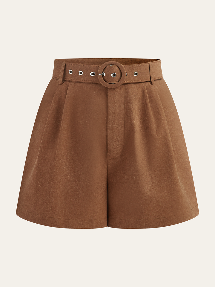 Belted Mid-Waisted Shorts  Liora Lane Boutique Shorts