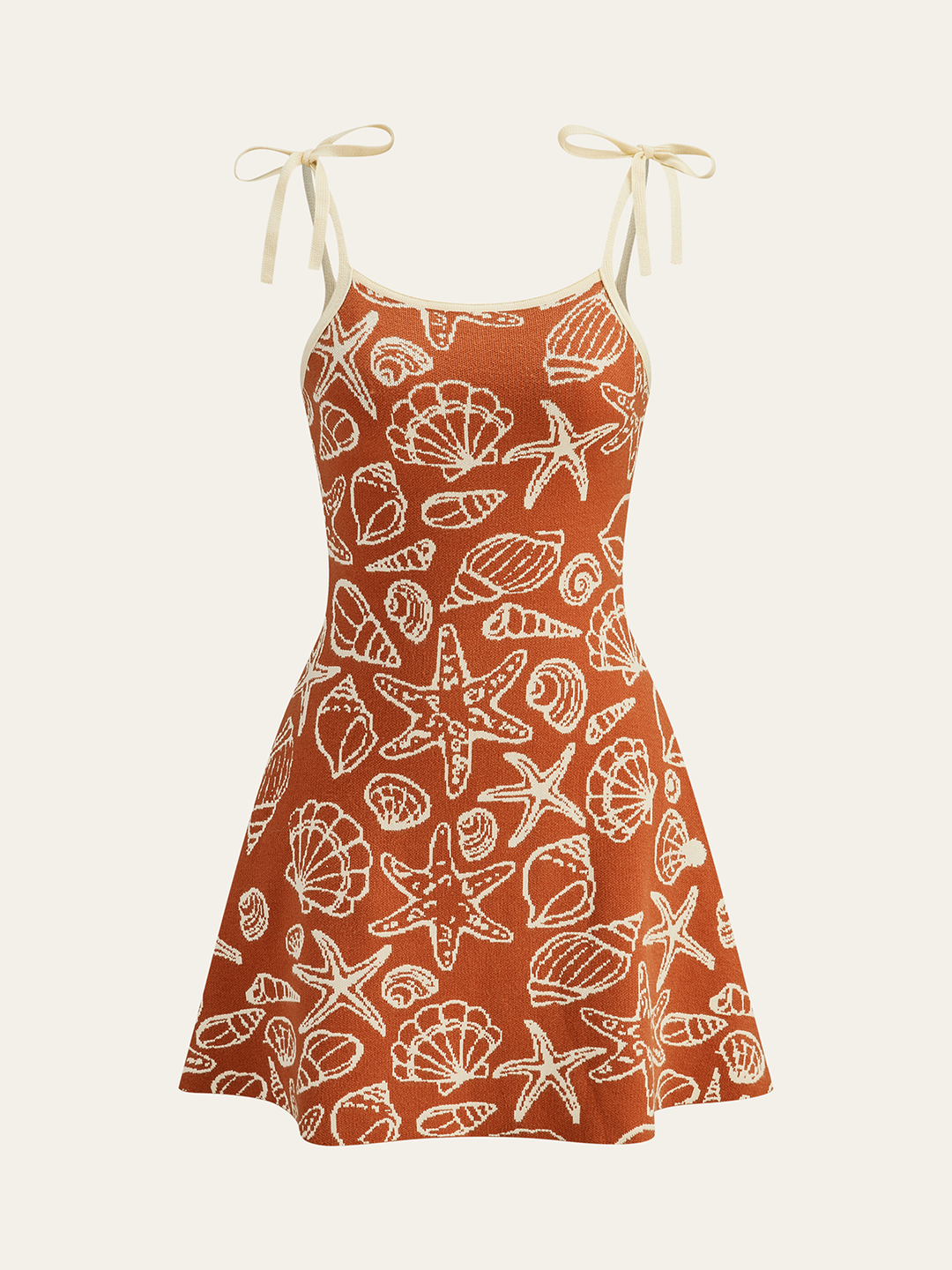 Seashell Print Tie-Strap Mini Dress  Liora Lane Boutique Sweater Dresses