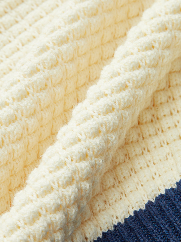 Crochet-Knit Polo Top  Liora Lane Boutique Knit Tops