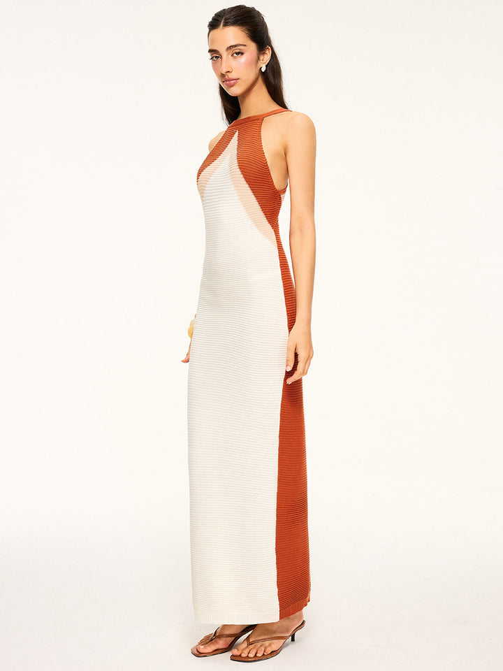 Knit Maxi Dress with Cut-Out Back  Liora Lane Boutique Sweater Dresses