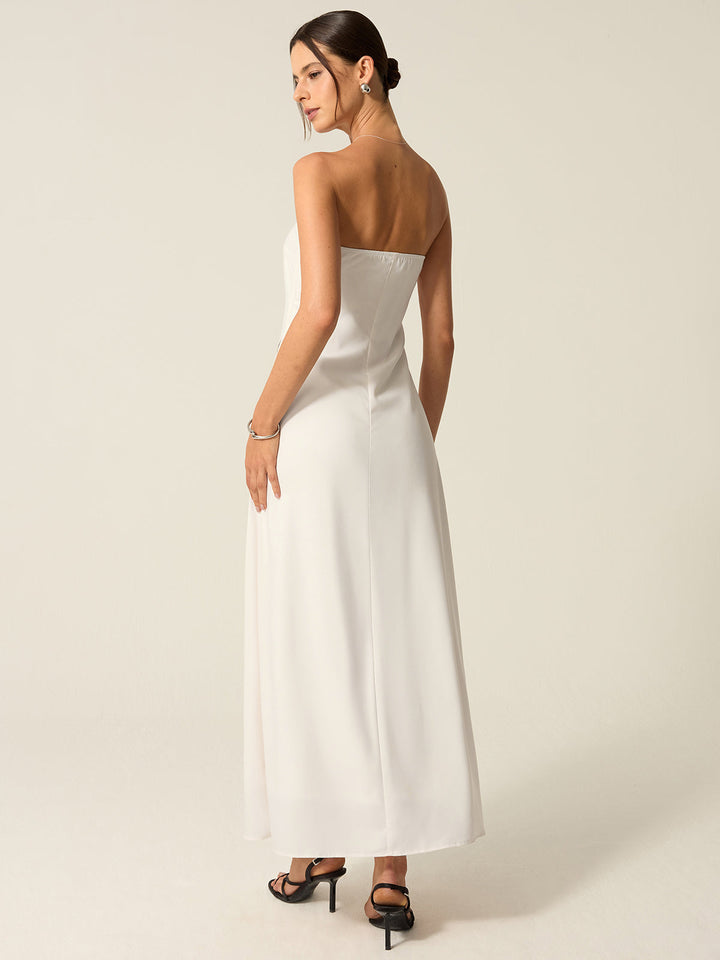 Strapless Floral Print Maxi Dress  Liora Lane Boutique Dresses