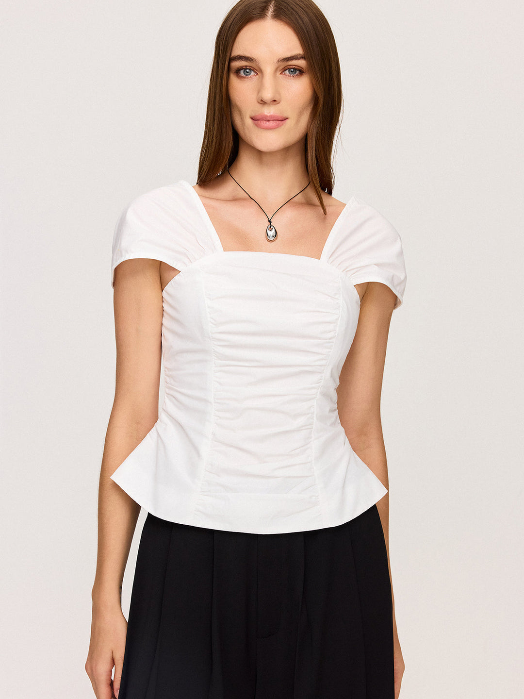Belted Ruched Top  Liora Lane Boutique T-Shirts