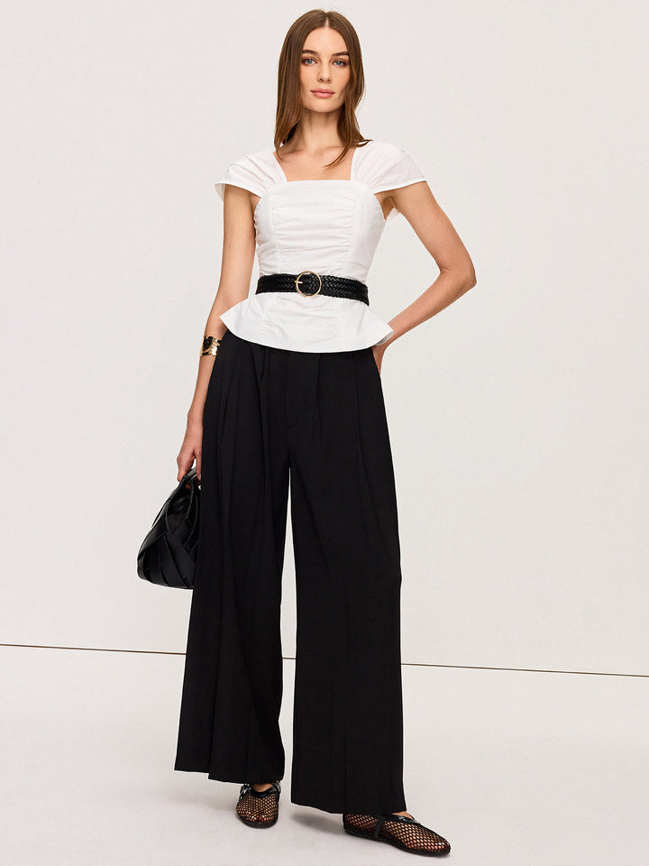 Belted Ruched Top  Liora Lane Boutique T-Shirts