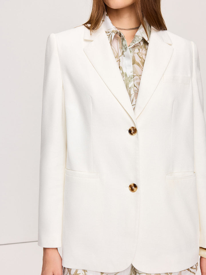 Linen & Cotton Pocketed Blazer  Liora Lane Boutique Blazers