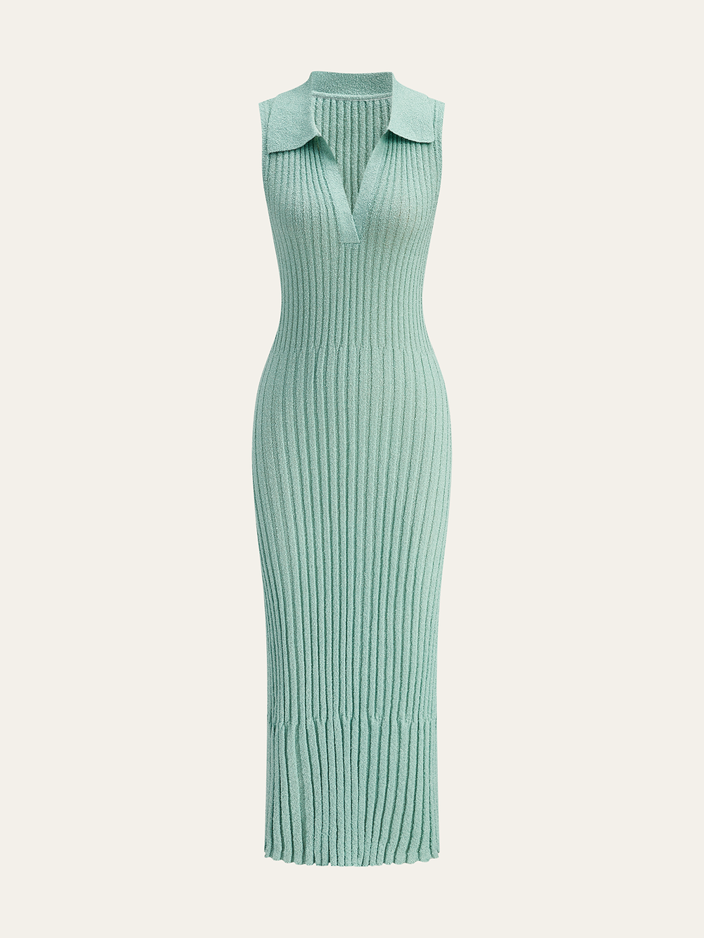 Ribbed Textured Knit Midi Dress with Polo Collar  Liora Lane Boutique Sweater Dresses