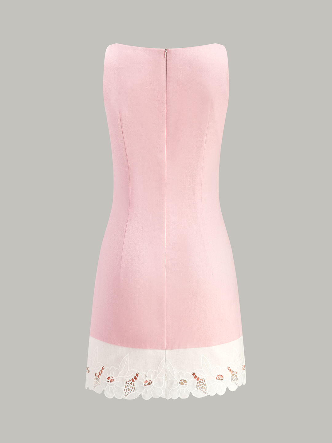 Linen & Cotton Embroidered Trim Mini Dress  Liora Lane Boutique Dresses