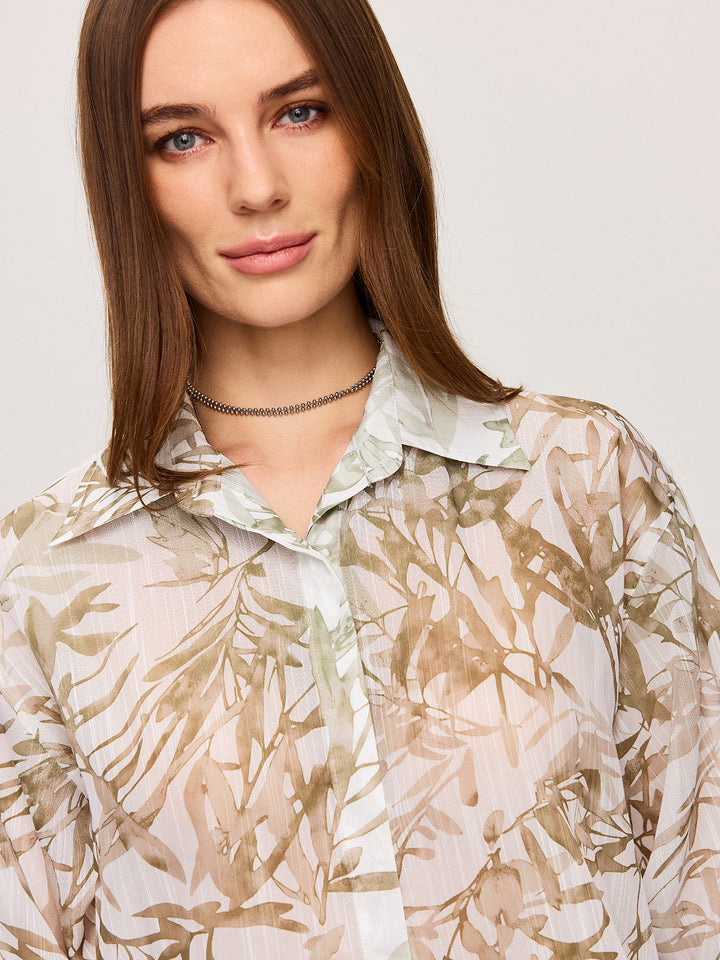 Leaf Printed Shorts Set  Liora Lane Boutique Short Sets