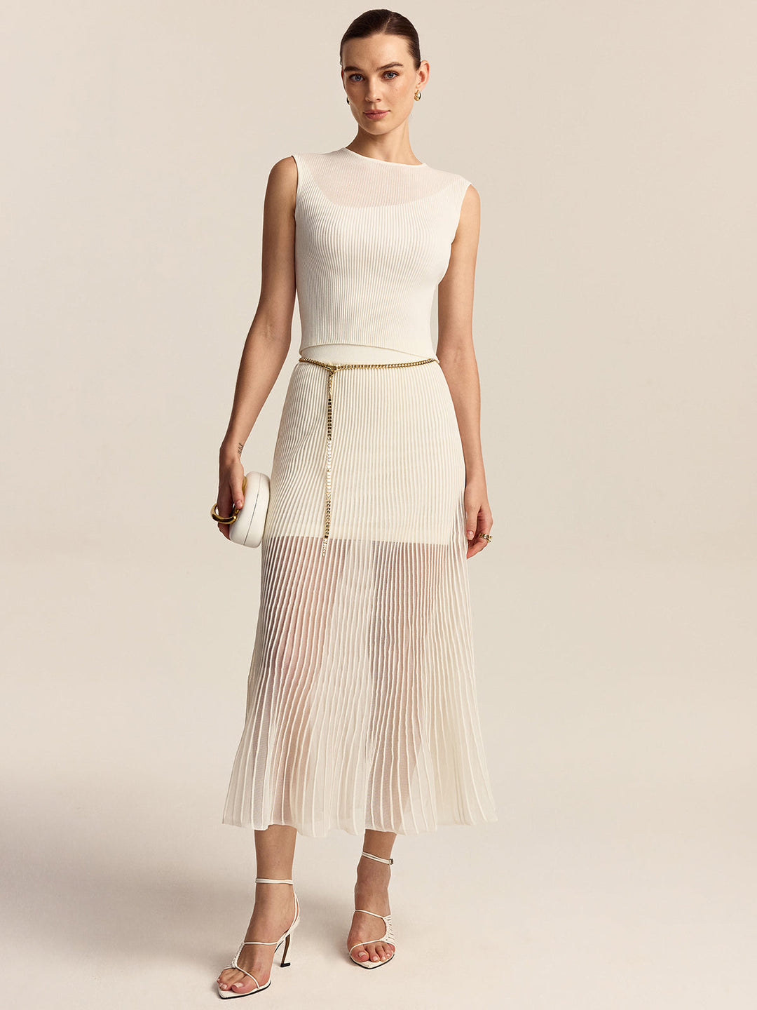 Ribbed Knit Sleeveless Top  Liora Lane Boutique Knit Tops