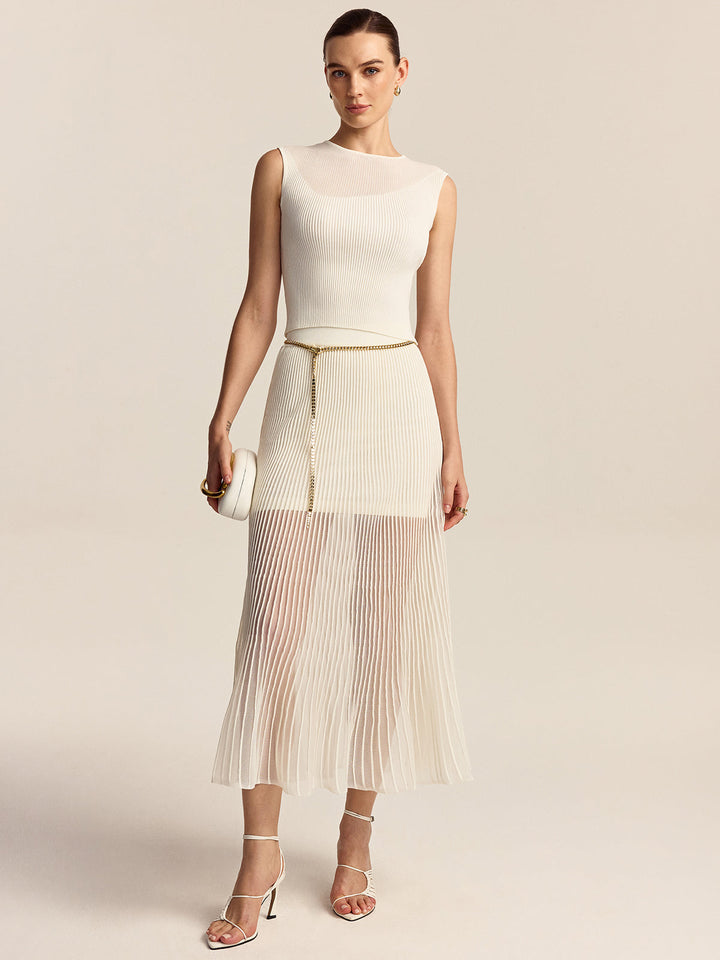 Ribbed Knit Sleeveless Top  Liora Lane Boutique Knit Tops