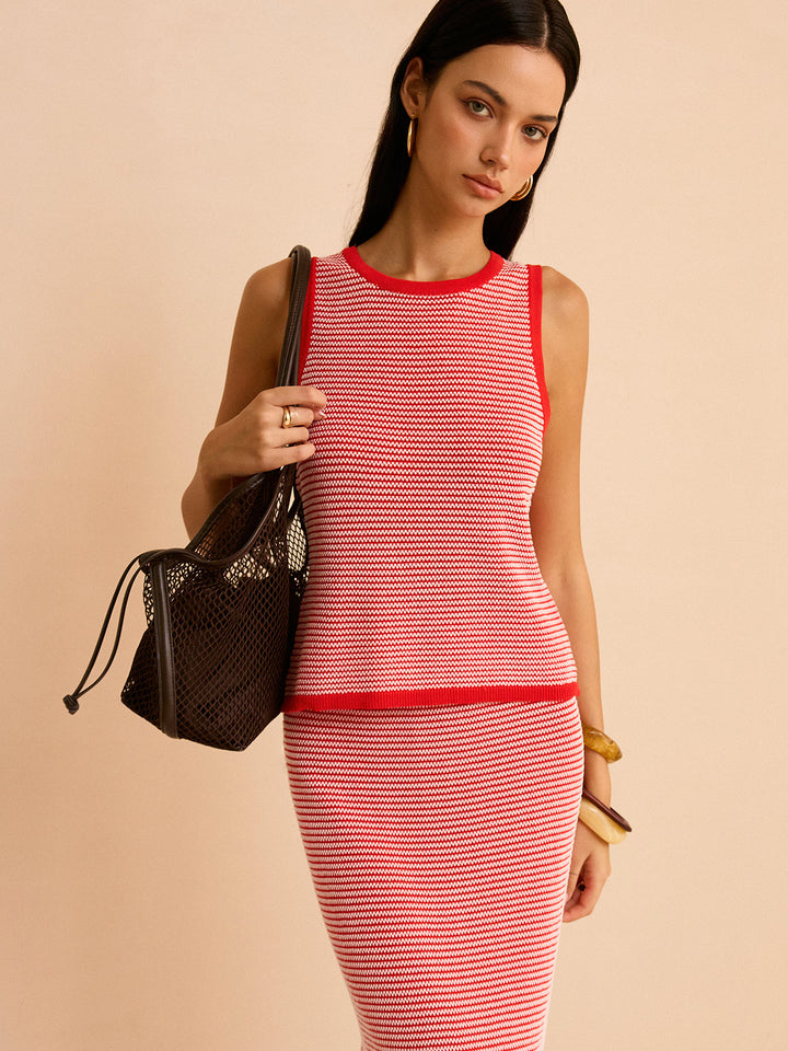 Striped Knit Sweater Co-ords Set  Liora Lane Boutique Sweater Co-ords