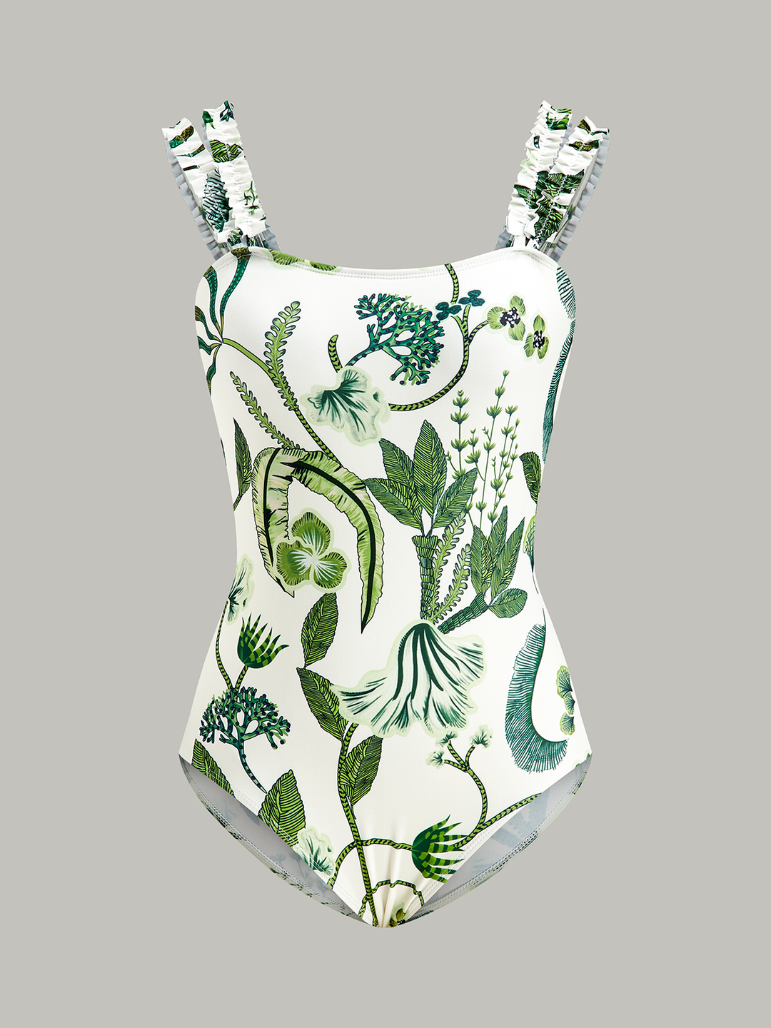 Floral Print Ruffle Strap One-Piece Swimsuit  Liora Lane Boutique One-Pieces