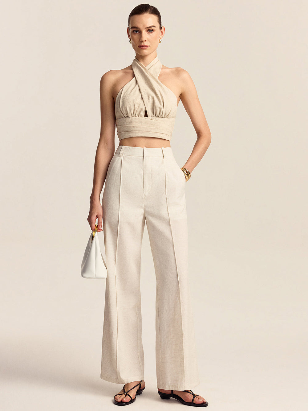 Tencel-Linen Blend Trousers  Liora Lane Boutique Pants