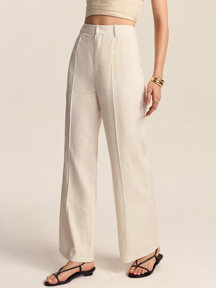 Tencel-Linen Blend Trousers  Liora Lane Boutique Pants