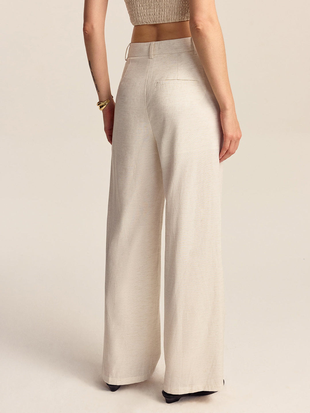 Tencel-Linen Blend Trousers  Liora Lane Boutique Pants