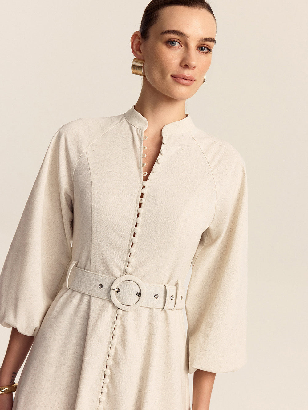 Belted Button Front Maxi Dress  Liora Lane Boutique Dresses