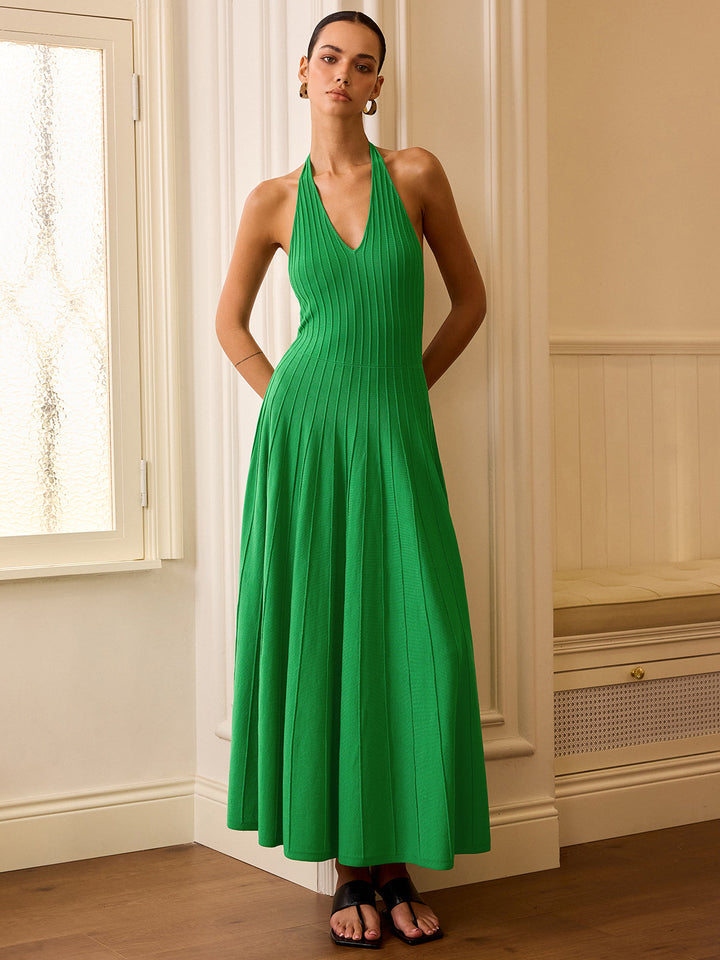 Knit Halter Maxi Dress  Liora Lane Boutique Sweater Dresses