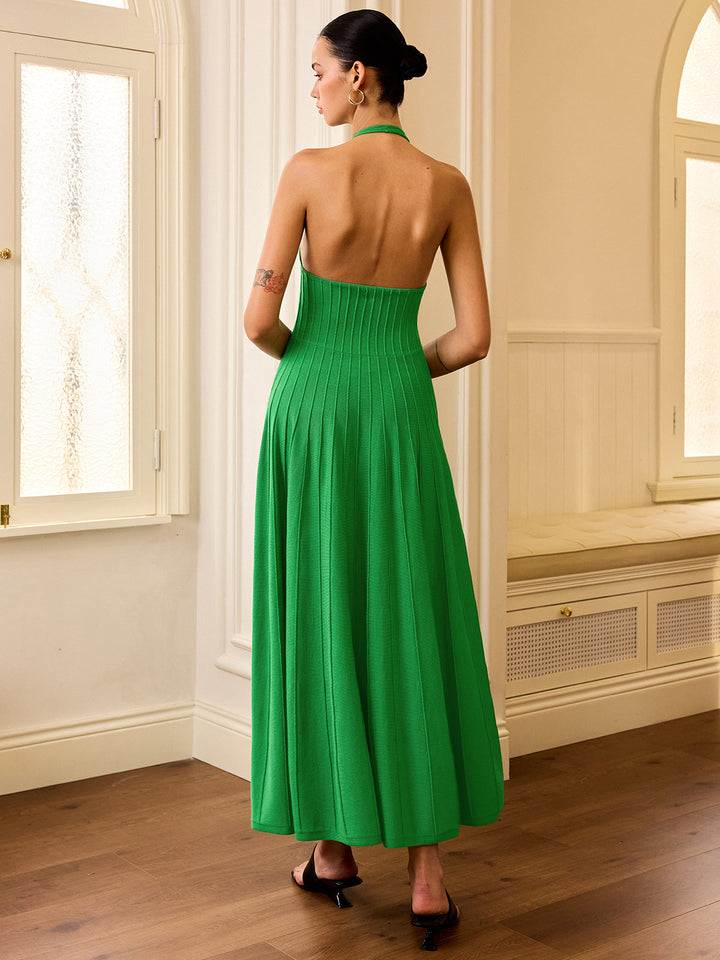Knit Halter Maxi Dress  Liora Lane Boutique Sweater Dresses
