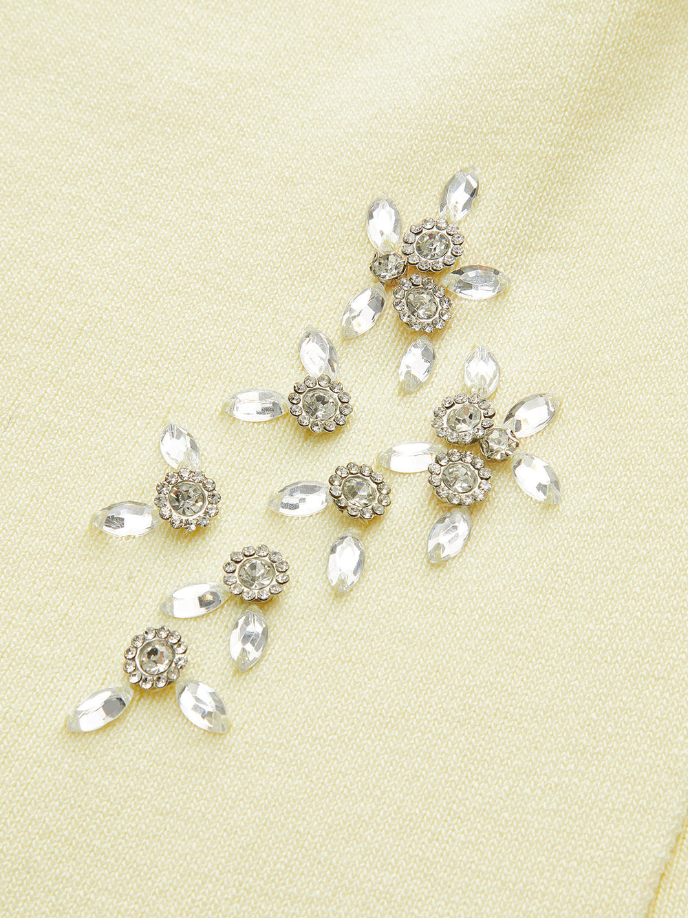 Off-Shoulder Knit Top with Crystal Embellishments  Liora Lane Boutique Knit Tops