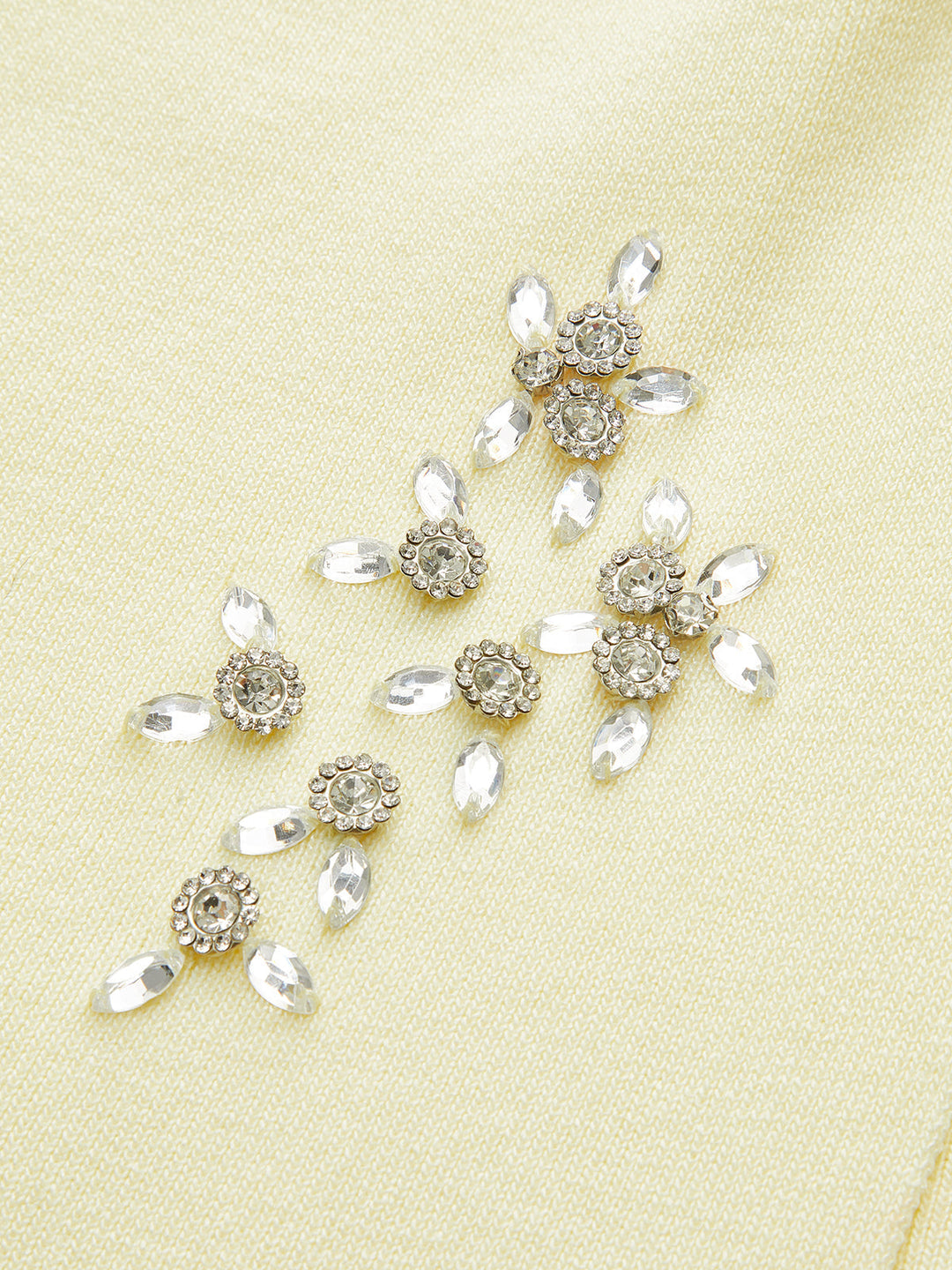 Off-Shoulder Knit Top with Crystal Embellishments  Liora Lane Boutique Knit Tops