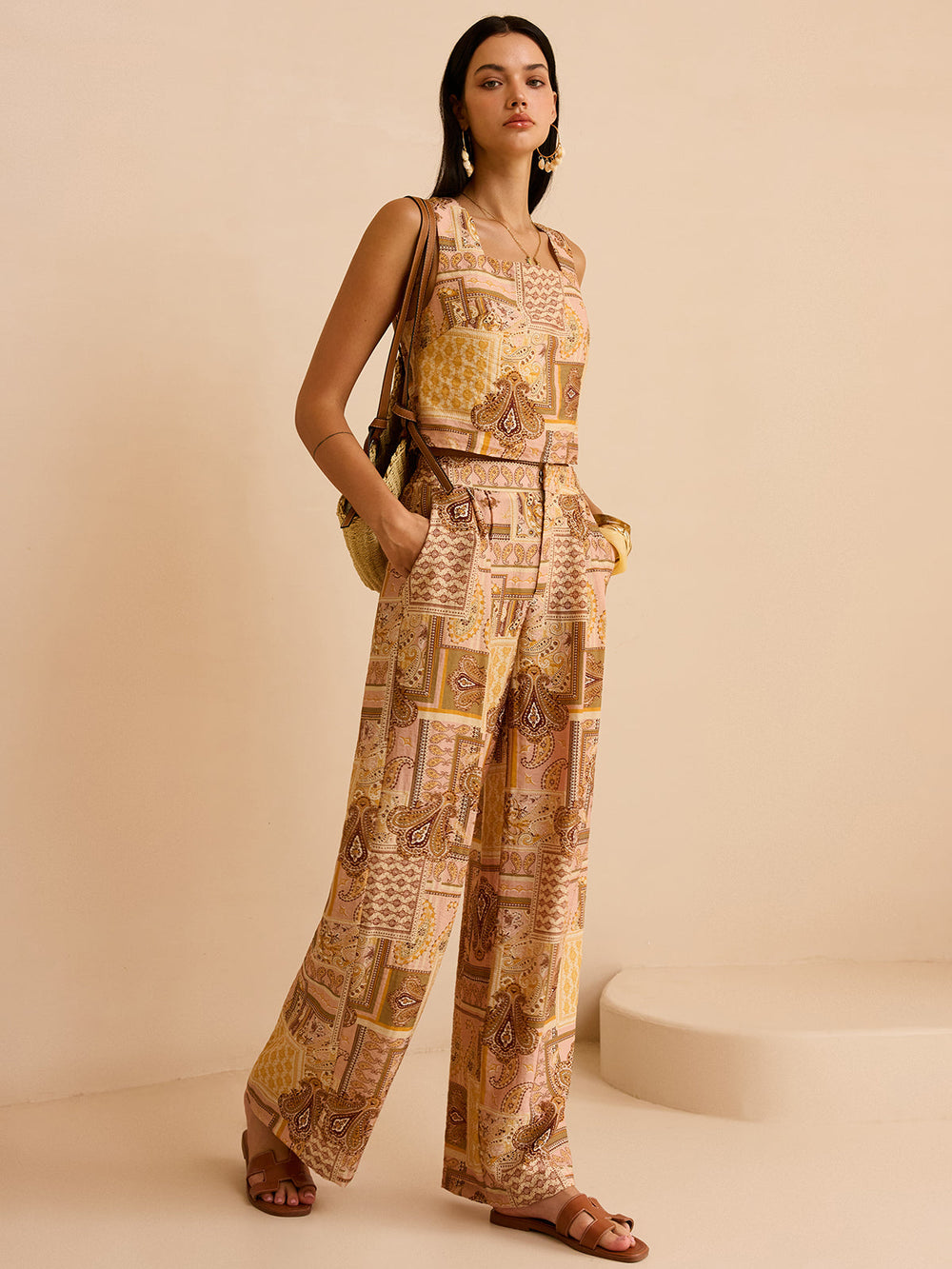 Ethnic Print Pants Set  Liora Lane Boutique Pant Sets