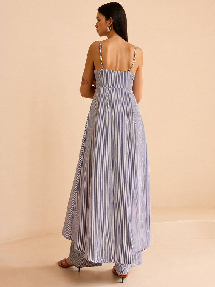 Striped Long Cami Top and Wide-Leg Pants Set  Liora Lane Boutique Pant Sets