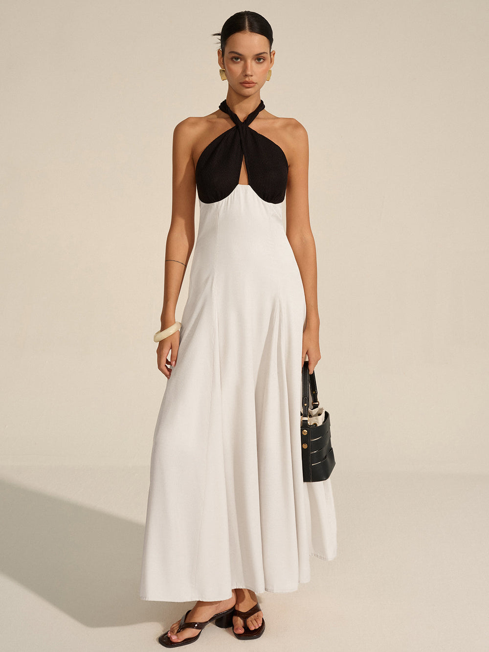Halter Neck Cut-Out Maxi Dress  Liora Lane Boutique Dresses