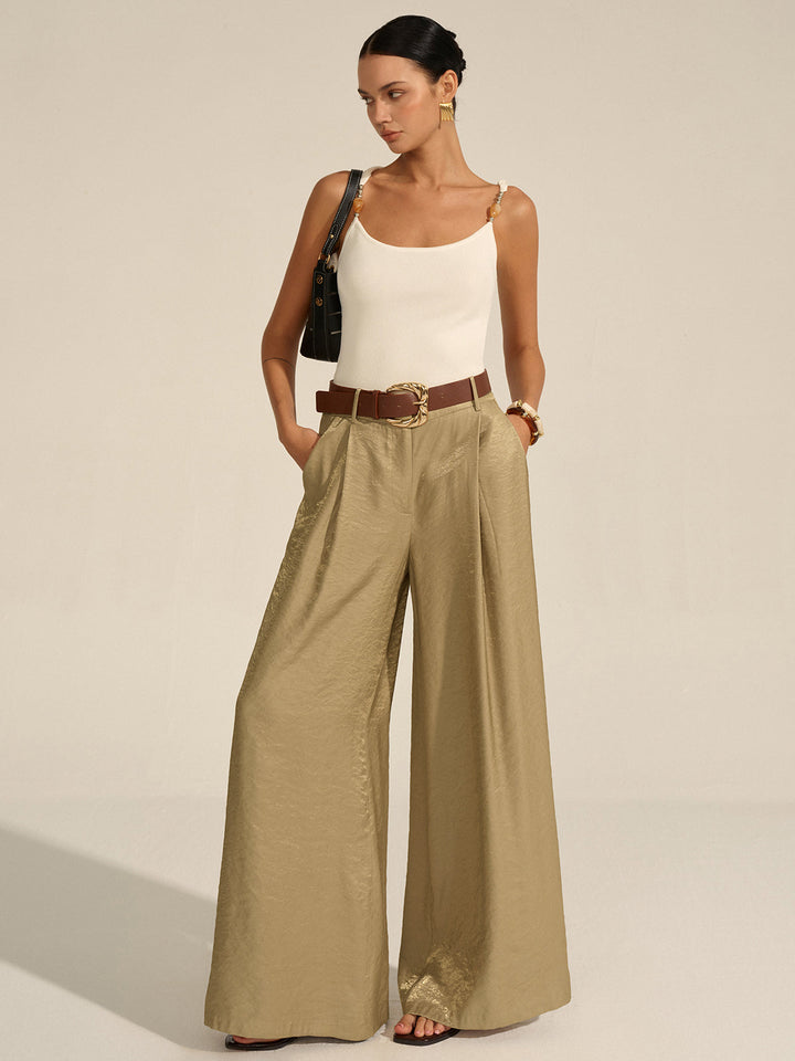 Belted Wide-Leg Pants  Liora Lane Boutique Pants