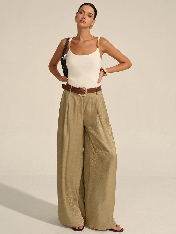 Belted Wide-Leg Pants  Liora Lane Boutique Pants