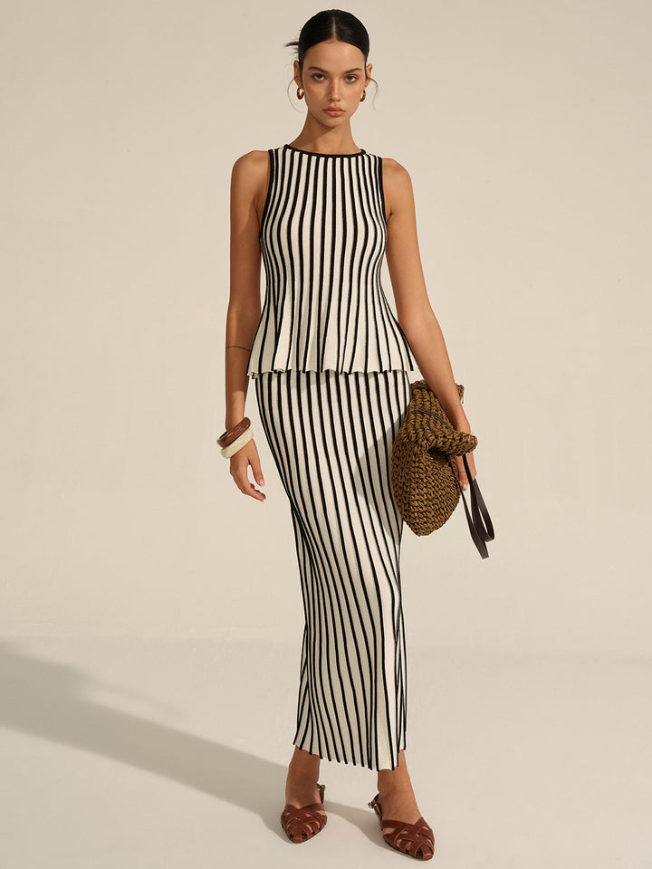 Striped Knit Co-ord Set  Liora Lane Boutique Sweater Co-ords